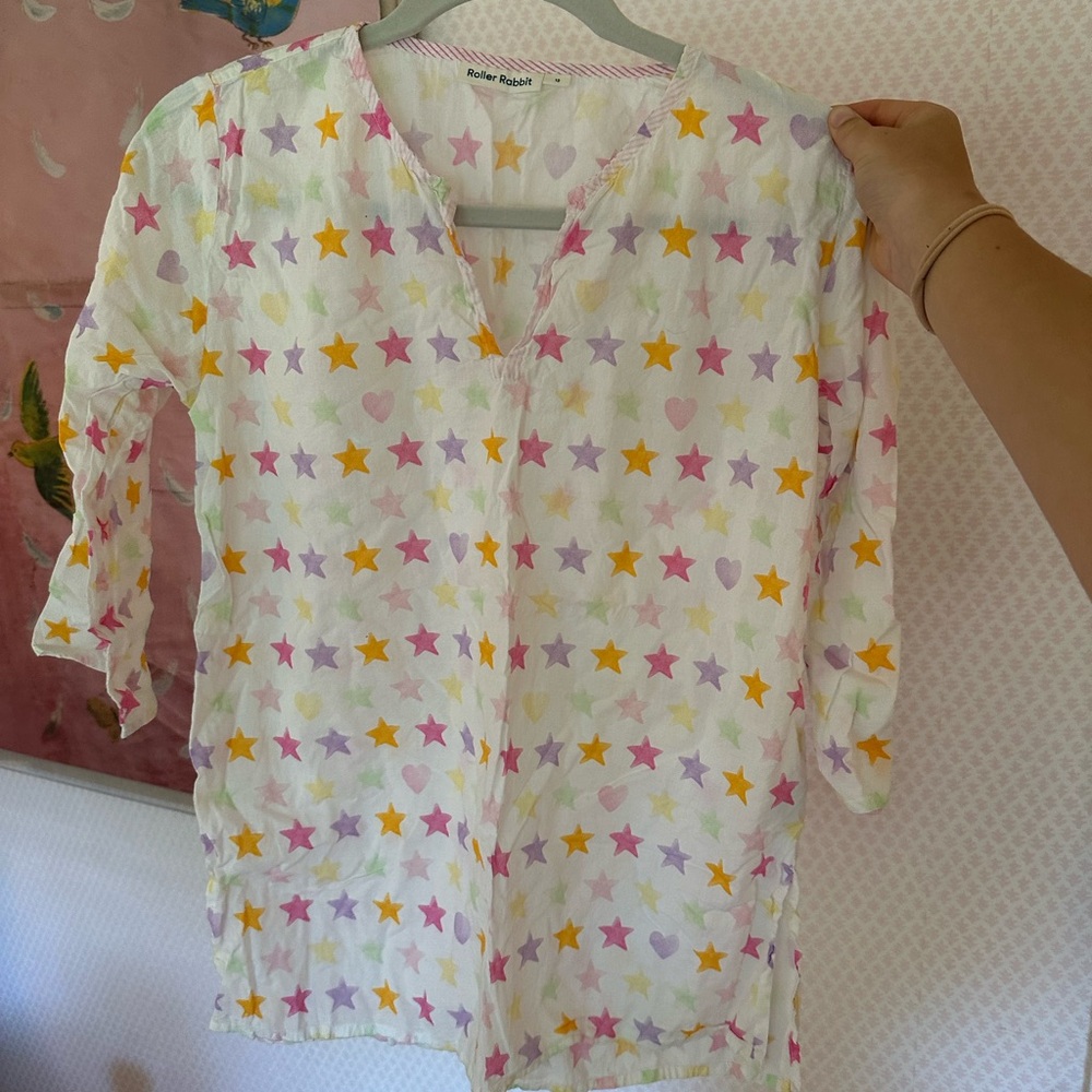 Colorful Star Print Kids Coverup